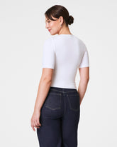 SPANXsmoothâ„¢ Jersey V-Neck Tee | Classic White